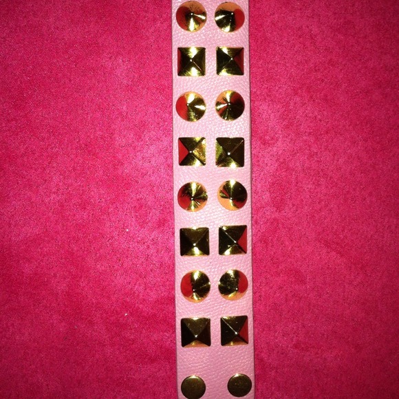 Pink studded bracelet
