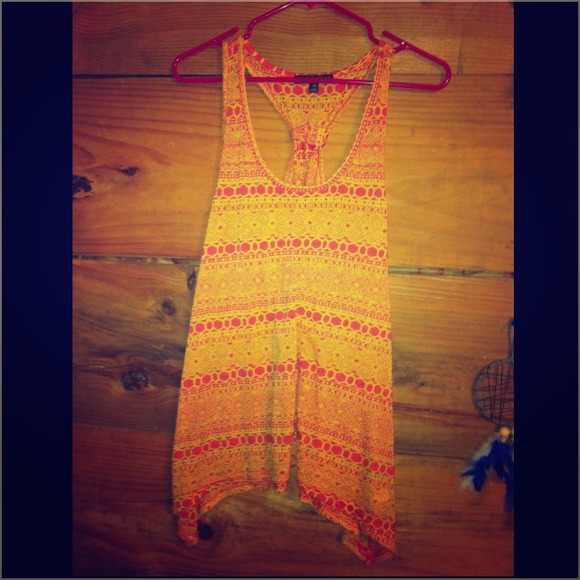 Fun printed long tank top