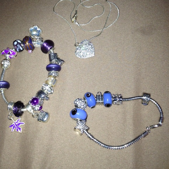 Bracelet with heart necklace