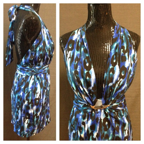 💸BUNDLED💸BEBE Plunging Dress - Sml Halter Mini - Picture 2 of 3