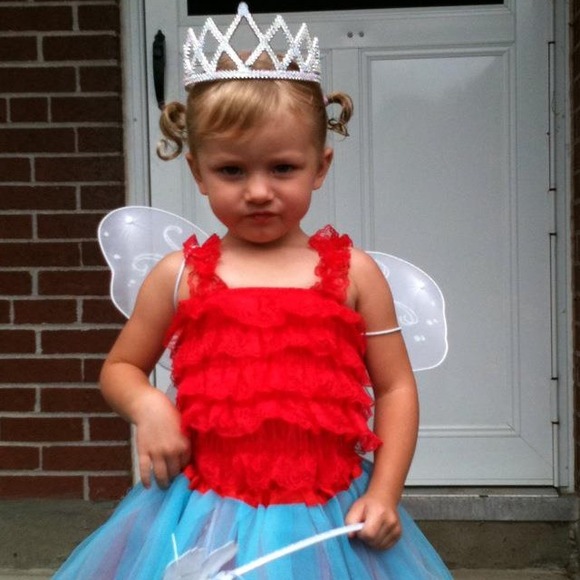 Red one piece shorts & red white & blue tutu