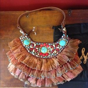 Mary Frances Embellished stone handbag