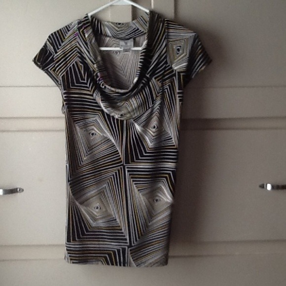 Misses Geometric Print Top