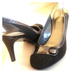 Alex Marie slingback charcoal pumps 10m 3" heel