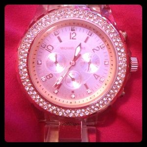 Rose gold micheal kors watch