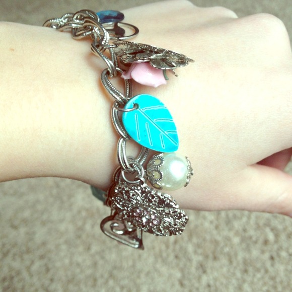 Jewelry - Reduced price❗Pink and teal charm bracelet