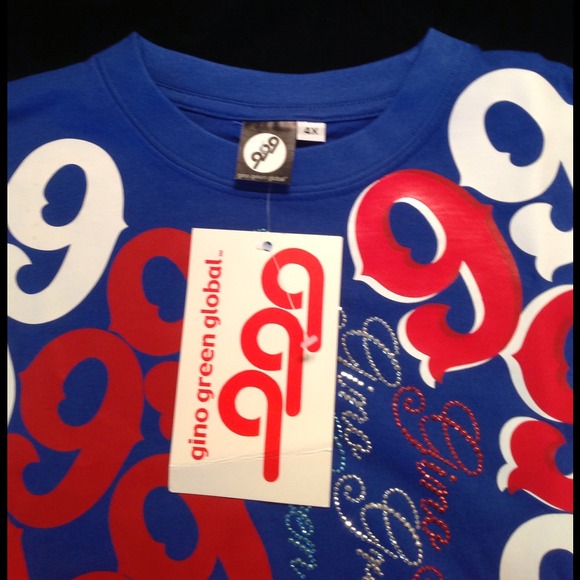Gino Green Global colbalt blue t-shirt - Picture 2 of 2