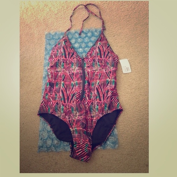 Multi one piece bathing suit