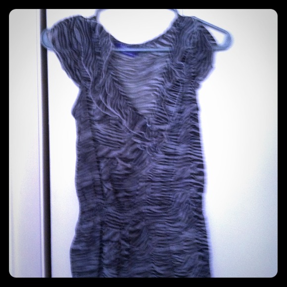 Grey/black Silk Blouse - Picture 1 of 1