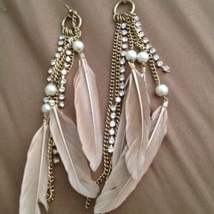Earrings  with feather