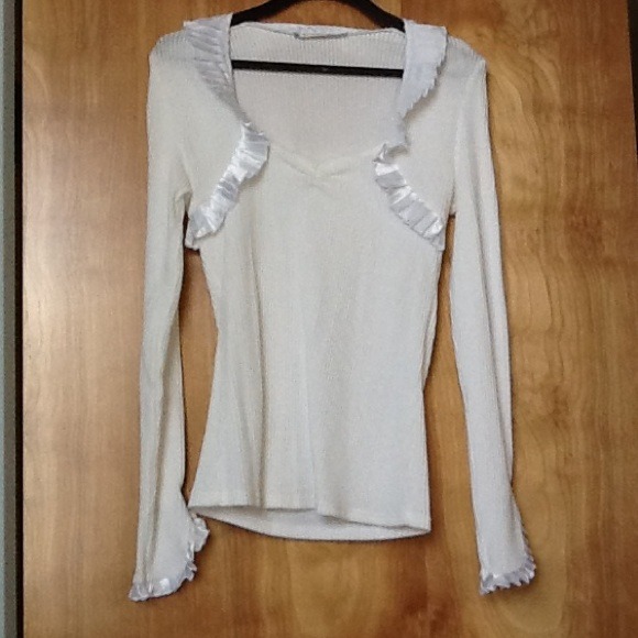 Rayure White Long-sleeve Shirt