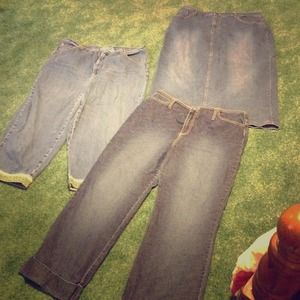 Size 18 pants, capris, and skirt set