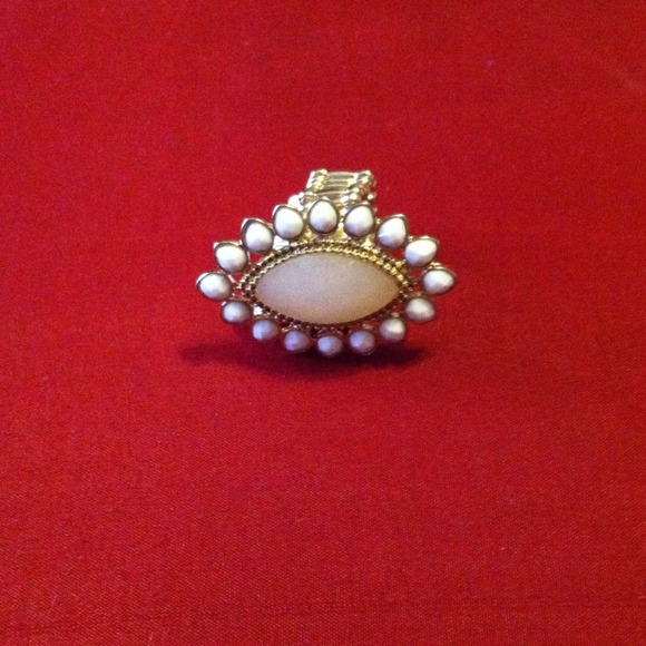 Gold and white ring