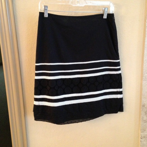 Black and white with lace detail skirt