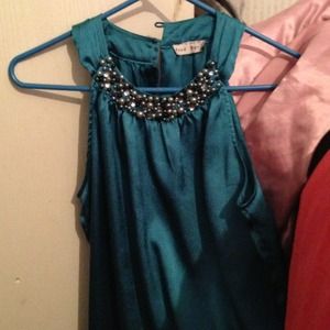 Turquoise Fred David blouse