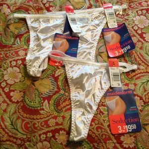 New Maidenform Stretch Thong  3 Pairs for $12 Sz 5