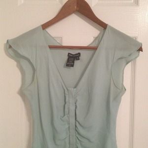 Teal Silk Blouse Size 0