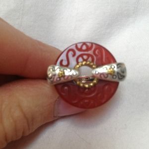 Sold!!! Sterling silver and coral Silpada ring