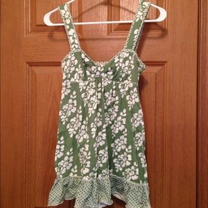 Hollister Floral Green Tank