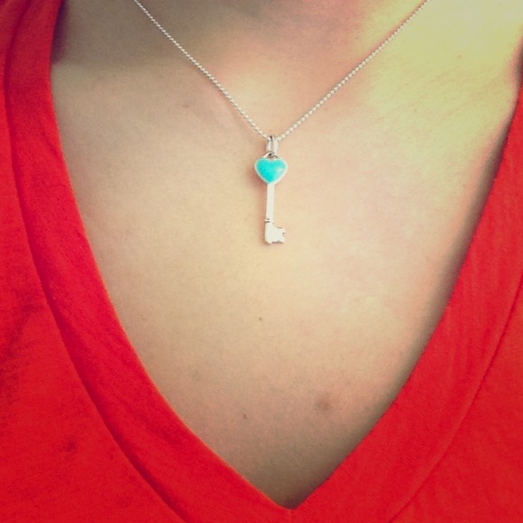 Tiffany & Co. Jewelry - Tiffany Enameled Key Charm & Chain