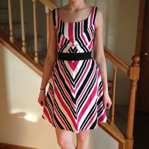 Geometric A-line dress.