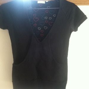 Black short sleeve top