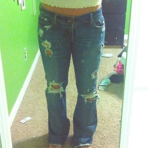 Abercrombie and Fitch distressed jeans