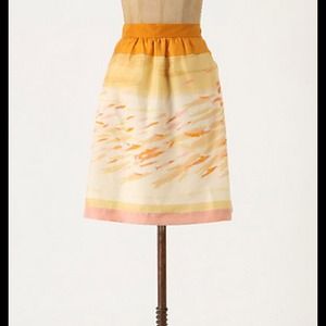 Anthropologie gold fish skirt