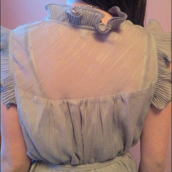 Gray Chiffon Dress - Picture 3 of 5