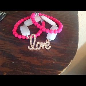 Trios love bracelets pink or blue