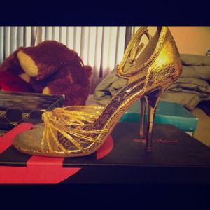 Gold heels