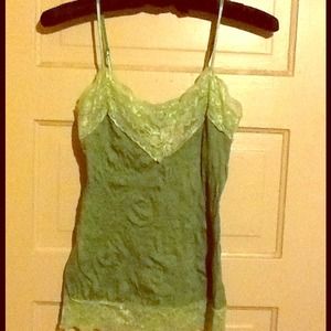 Green Lace Spandex Cami