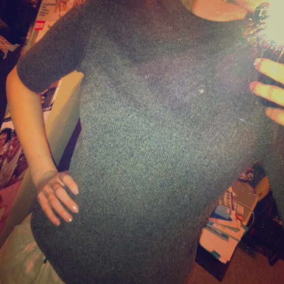 Crop turtleneck sweater