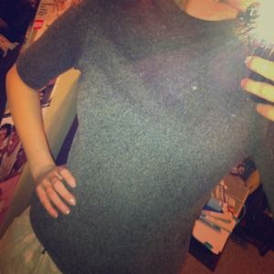 Crop turtleneck sweater