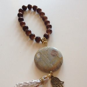 Bracelet with a Hamsa lucky charm