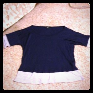 Blue & grey 3/4 sleeve