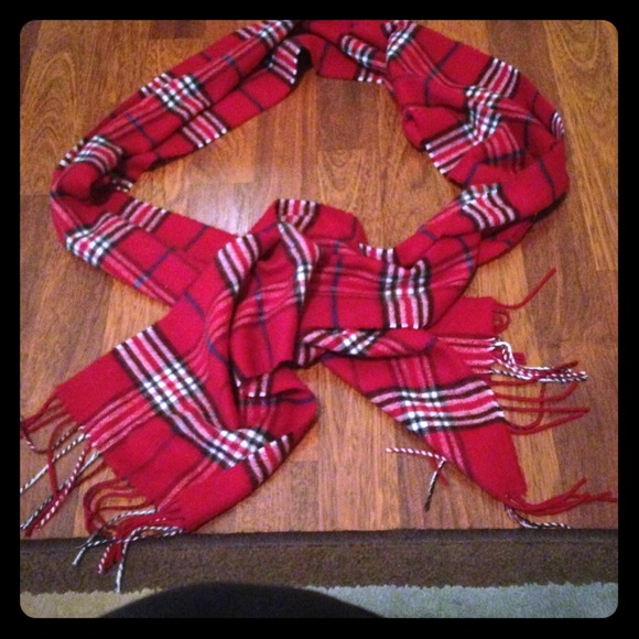 Red plaid scarf