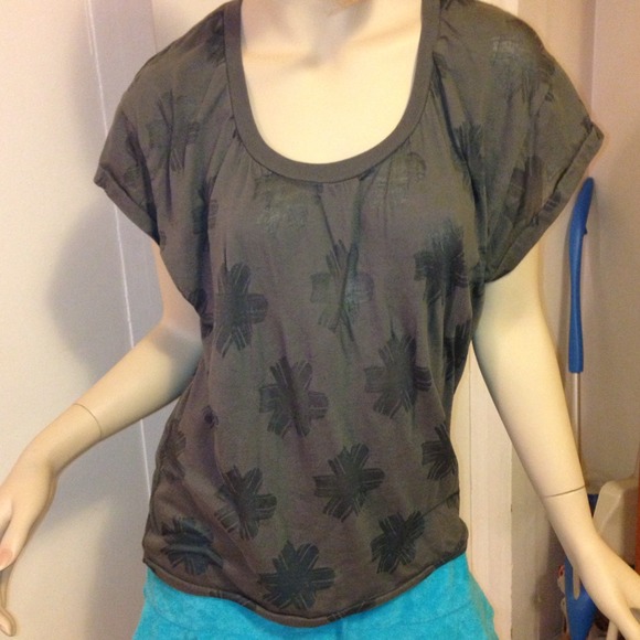 Grey oversized top with star design
