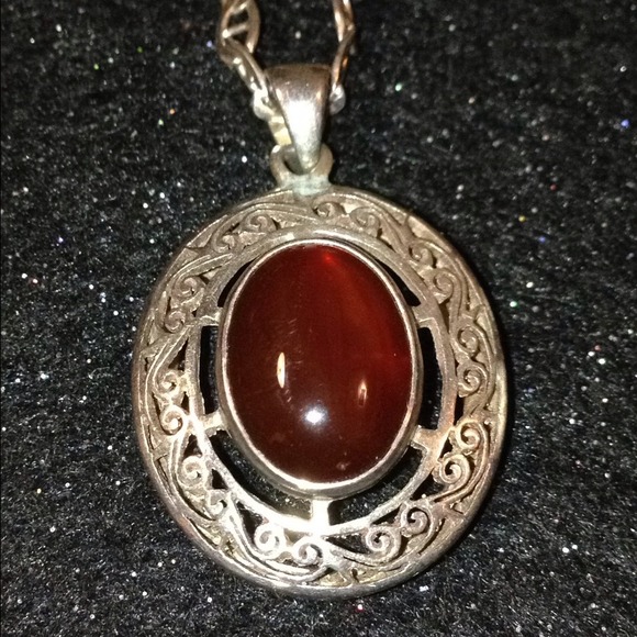 Vintage carnelian necklace - Picture 2 of 3