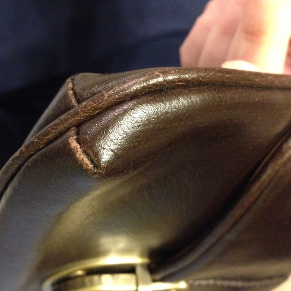 SOLD Brown Saddlebag Style Wristlet Clutch - Picture 3 of 4