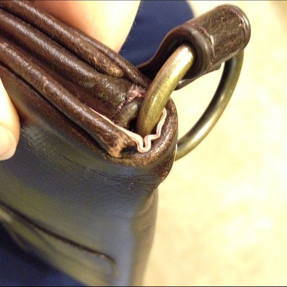 SOLD Brown Saddlebag Style Wristlet Clutch - Picture 4 of 4