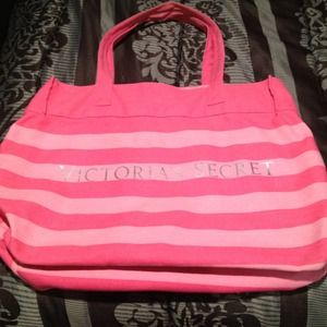 Large Pink-Striped VS Bag