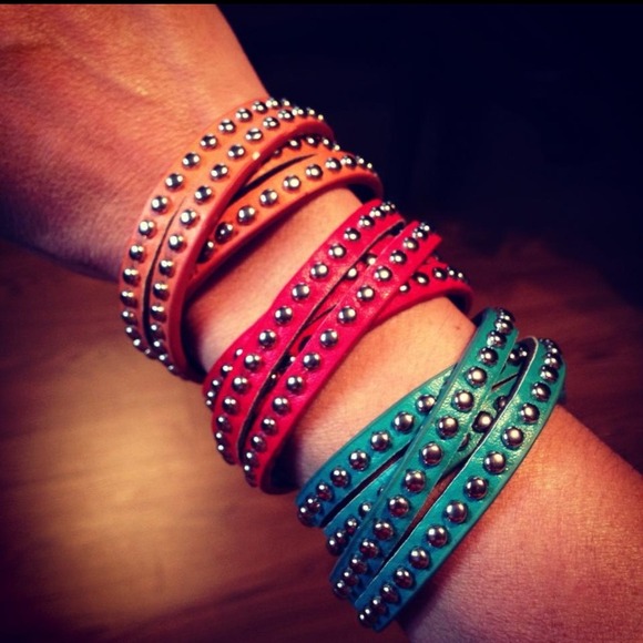 Silver Studded Wrap bracelets