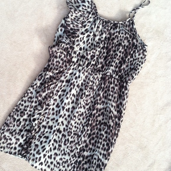 Re-poshed leopard print party dress