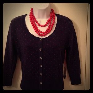 ♦Sold!  Navy Blue and Red  Sweater