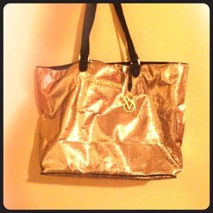 Gold Victoria's Secret tote!