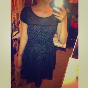 Retro Black and White Polka Dot Dress