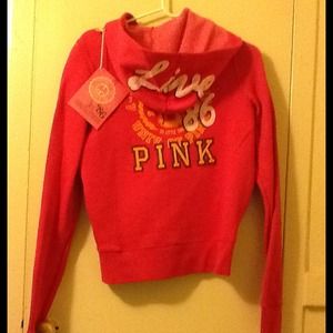 Pink Victoria secret hoodie size xs
