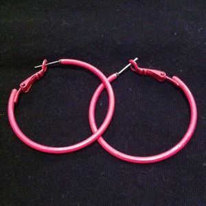 💸Hot Pink Hoop Earrings