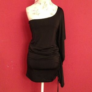 Black Forever 21 one shoulder dress